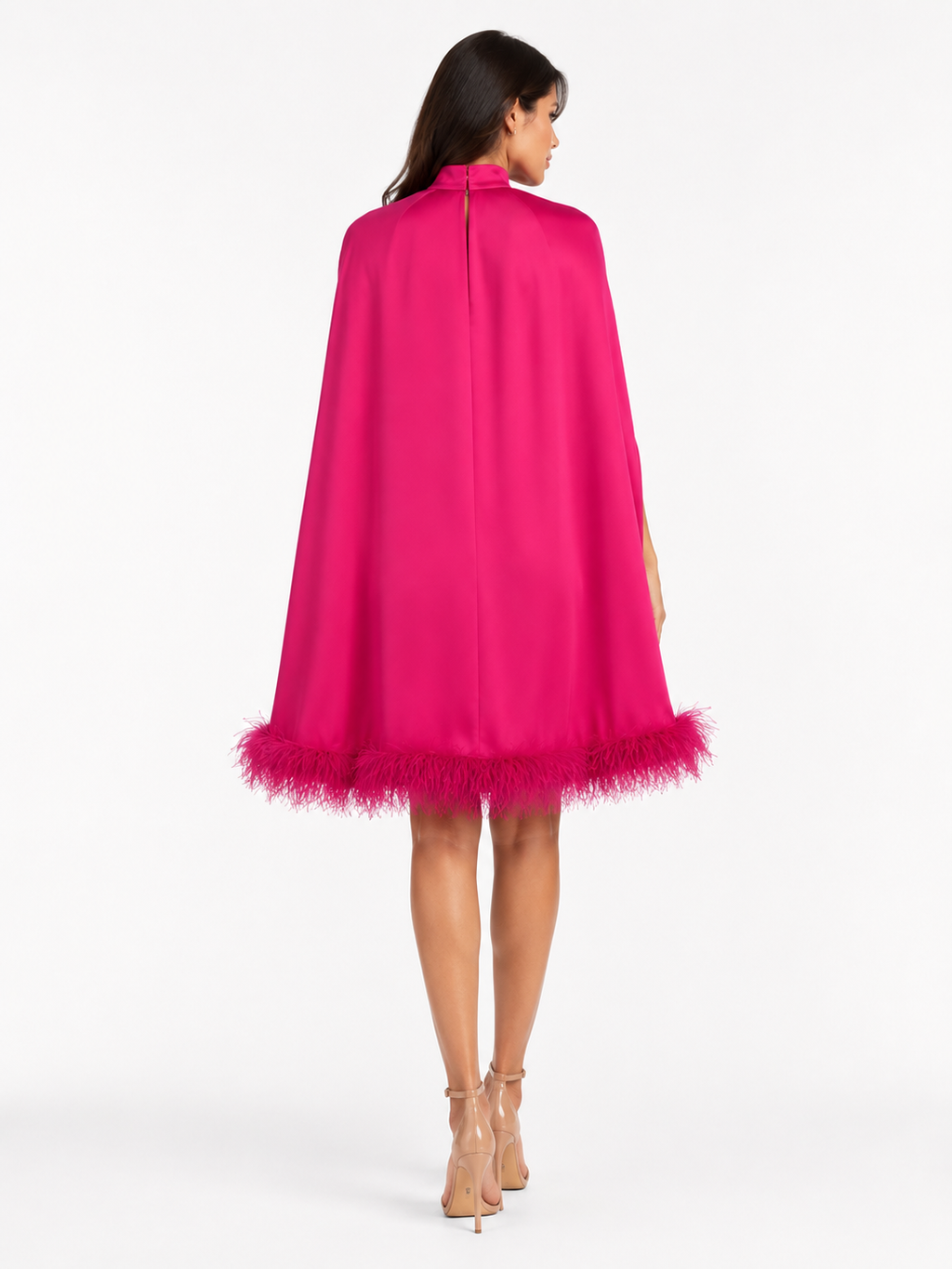 Pink Satin Short Dress