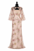 Rosalie Embellished Cape Gown